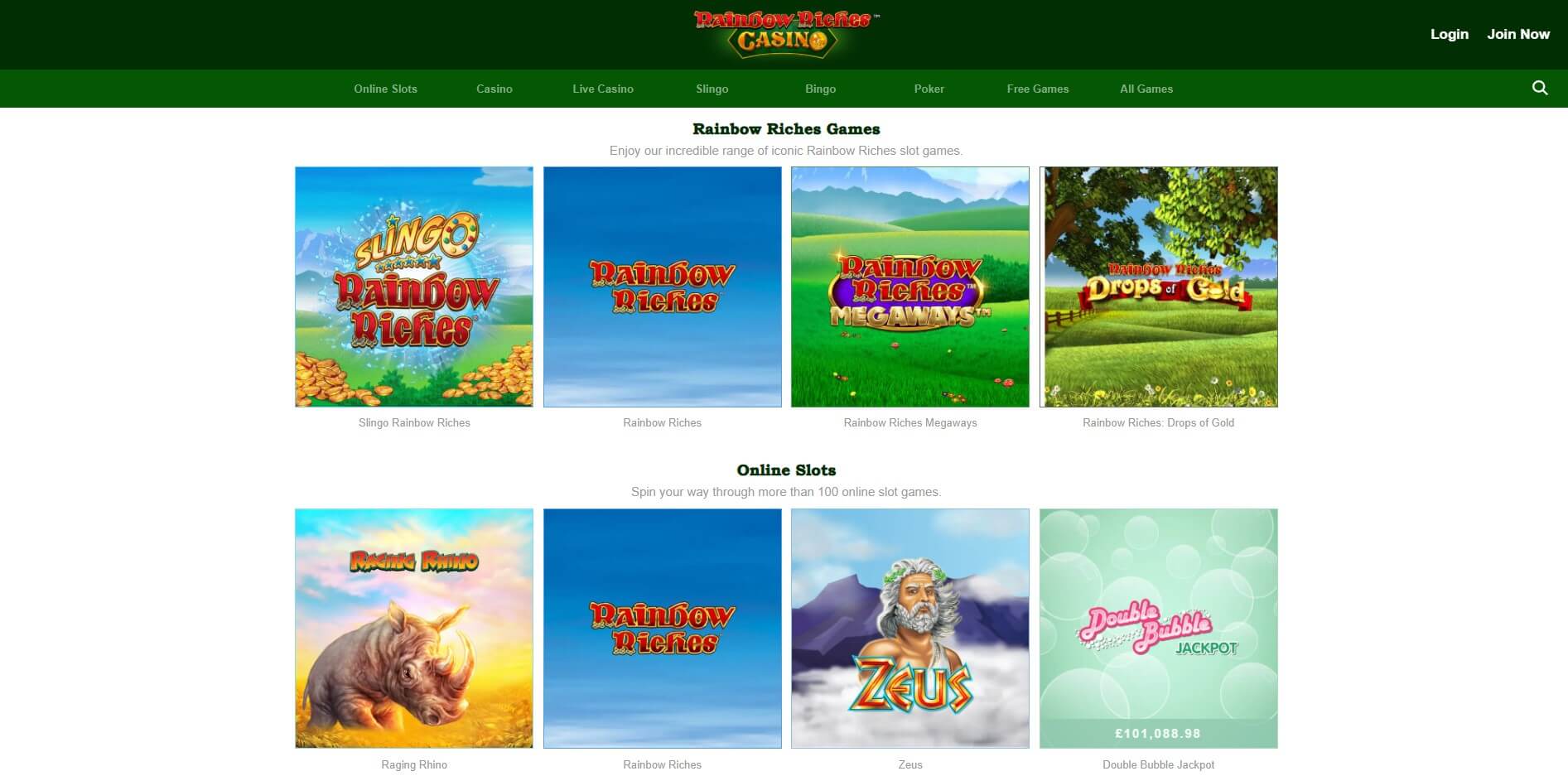 rainbow riches casino slots